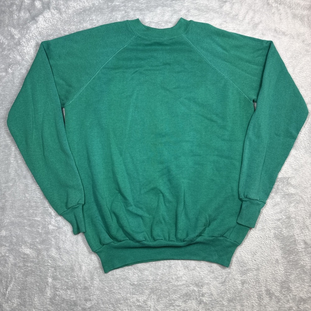 Vintage Pannill Sweatshirt Mens XL Green Raglan Blank Distressed Faded USA 90s